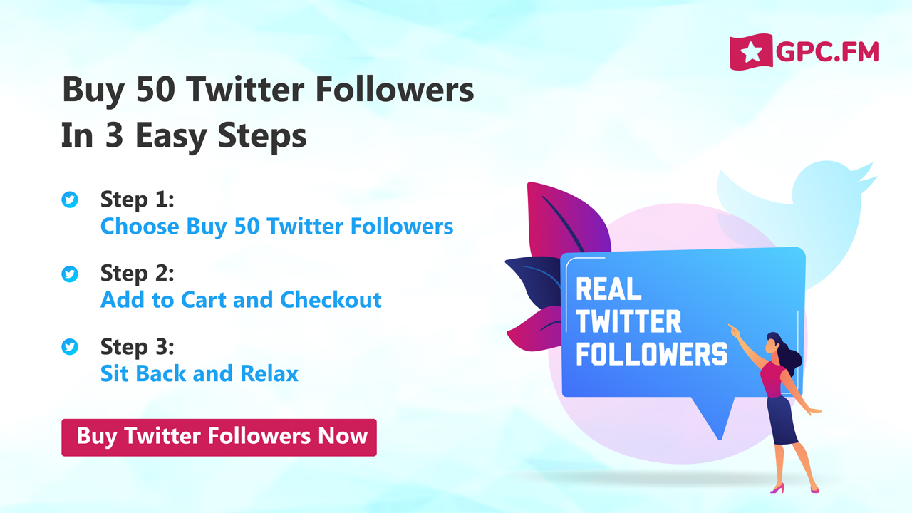 How to Buy 50 Twitter Followers steps
